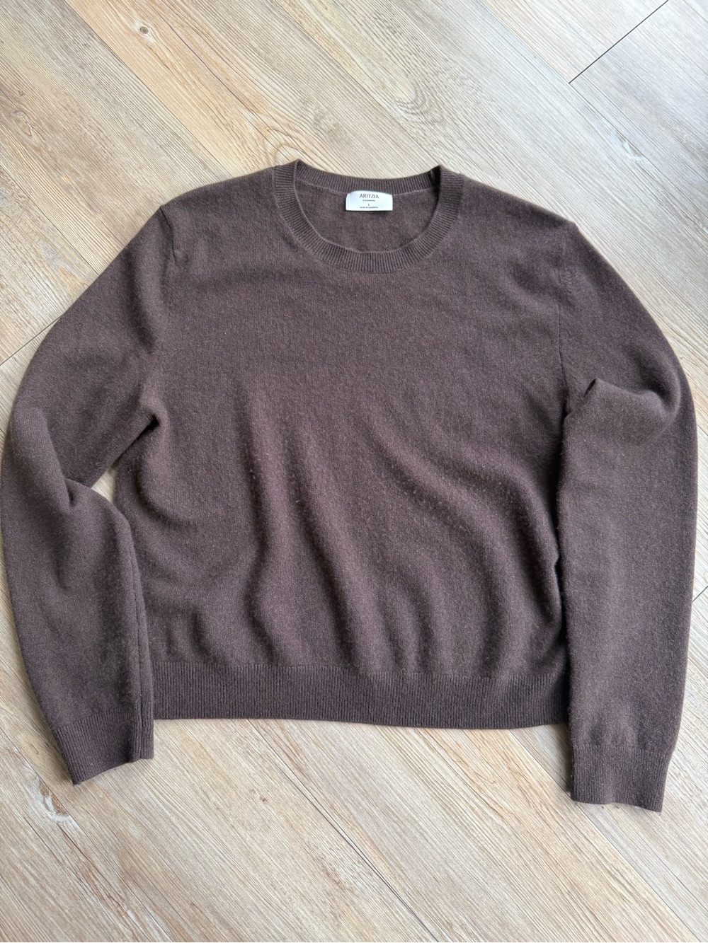 Aritzia Bare Cashmere Bloor Sweater Rich Mocha Brown